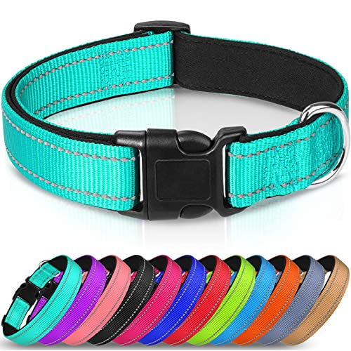 Reflective Dog Collar Safety Nylon Collars for Dogs Puppy with Buckle S M L